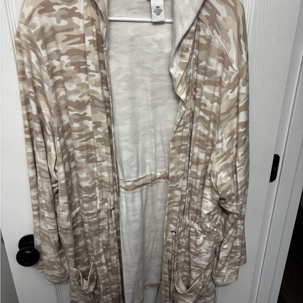 Camouflage Hooded Cardigan